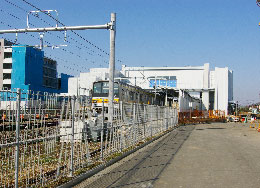 建設中の南武線「西府」駅